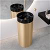 neoro n50 lavabo da appoggio in marmo con colonna di design profilata Ø 40 A: 90 cm, BN0832NM+BN0835BG, n50 nero marmorizzato [Lavabi > Lavabi a Pavimento]