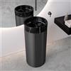 neoro n50 lavabo da appoggio in marmo con colonna di design profilata Ø 40 A: 90 cm, BN0832NM+BN0835BB, n50 nero marmorizzato [Lavabi > Lavabi a Pavimento]