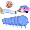 JHXLAMP Coperchi elasticizzati in silicone, coperchi elastici durevoli ed ecologici, riutilizzabili, resistenti al calore, coperchi di diverse dimensioni per ciotole (blu - 12 confezioni)