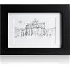 Classic by Casa Chic - Cornice 10x15 cm - Nera - 1 Cornice - Vetro Anteriore - Legno