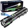 Fsiviim Torcia LED Potente Professionale, 1,000,000 Lumen Torcia Led Ricaricabile Potente, Torcia Ricaricabile USB, zoomabile, 5 modalità， Per Campeggio Trekking Emergenza