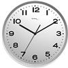 techno line Technoline Orologio analogico da parete radio WT8500, argento, plastica, diametro 30 cm