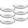 Leonardo Napoli 024204 - Set di 6 piattini in vetro lavabili in lavastoviglie, per bicchieri da caffè e latte macchiato Napoli, Ø 14 cm