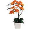 YSZL Orchidea falaenopsis artificiale in seta alta 38 cm (arancione)