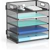 Woobroo Organizer per carta con 5 ripiani, portacorrispondenza