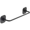 Gedy Teide Porta Asciugamani Bagno da Parete Lunghezza 30cm, Porta Salviette Bagno da Muro in Acciaio Inox e Cromall con Finitura Nero Opaco, Fissaggio tramite Viti o Biadesivo Inclusi in Confezione