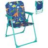 Relaxdays Poltroncina Pieghevole da Campeggio per Bambini, Sedia da Pesca per Esterni, Portatile, da Spiaggia, Colorata
