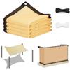 Generic Vela Ombreggiante 2x2 3x3 3x4 3x5 4x4 5x5,Tenda A Vela Rettangolare Beige,Tenda A Vela Parasole Esterno, Antistrappo Telo Ombreggiante con Occhielli per Giardino Balcone Terrazza(4x6m(13x20ft))