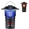 COSTWAY Lampada Antizanzare Elettrica, 2 in 1 Lampada Zanzare Esterno Impermeabile con Luci Regolabili, Batteria Ricaricabile e Maniglia, Trappola per Zanzare per Campeggio e Picnic