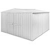 Notek Srl Box in Acciaio Zincato Casetta da Giardino in Lamiera 3.60 x 3.45 m x h2.12 m - 150 kg - 12,25 Metri Quadri (Bianco)