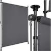 tectake® tenda da sole per esterno verticale, tende da sole per esterno frangivista balcone senza fori, con manovella, poliestere opaco, protezione UV, aste telescopiche - 120 x 310 cm, Nero