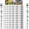 SAIJIAN 24 Pezzi Repellente per Uccelli Riflettente 360 Gradi Riflettente Spirale 30cm Uccello Rod Argento per Balconi Giardini Alberi da Frutto
