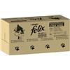 Felix Fantastic, cibo umido per gatti adulti, gelatina, assortimento di anatra, bue, agnello e pollo, confezione da 120 buste da 85 g
