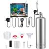 VeftBltrem Kit completo per impianto di CO2 da 2 l, per acquario, anidride carbonica, con elettrovalvola, diffusore, contatore di bolle visivo, impianto di CO2, per acquario, piante, serbatoi