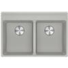 Franke Lavello da Incasso Fragranite 2 Vasche 76 x 51 cm con Banco Miscelatore Maris Alluminio Franke MRG 620-35-35 TL 114.0661.677