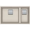 Franke Lavello da Incasso Fragranite 2 Vasche Sottotop 76 x 46 cm Kubus 2 Sahara Franke KNG 120 125.0529.858