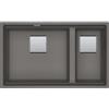 Franke Lavello da Incasso Fragranite 2 Vasche Sottotop 76 x 46 cm Kubus 2 Stone Grey Franke KNG 120 125.0529.875