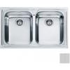 Franke Lavello da Incasso 2 Vasche 79 x 50 Acciaio Inox Antigraffio Dekor Logica Line Franke LLL 620 Dekor 101.0153.295