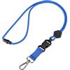 Segus Laccetti Porta Badge, 1 Pezzi Portachiavi da Collo, Cordino Porta Badge da Collo con Chiusura di Sicurezza, Cordino da Collo con Fibbia Rimovibile per Portachiavi (Blu)