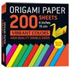 Tuttle Publishing Origami Paper 200 Sheets Vibrant Colors 6 15 Cm: Double-sided Origami Sheets Printed With 12 Different Patterns (Instructions for 5 Projects Included)