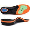 GemChve Solette Ortopediche,Plantari per Fascite Plantare,Adatto per Piedi Piatti Supporto per Arco Plantare Solette Ortopedico Scarpe Orange 41-42.5 EU