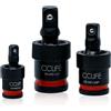 CCLIFE Adattatori per bussola 3pz, Snodo a Bussola Universale 1/4" 3/8" 1/2", Cr-Mo, Universale Giunto Avvitatore