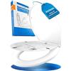 LOBENSWERK Tavoletta WC [Montaggio Facile] antibatterica e resistente UV | Funzione Quick Release | Copriwater Universale, Sedile WC, Copriwater, Asse WC con Dima di Installazione
