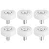 QUARKZMAN 6 Pezzi Rullini Per Cassetti, 22mm Rullini Di Scorrimento In Plastica Per Posizionamento Scorrevole Guida Cuscinetto Piccole Pulegge Per Guide Cassettiera, Bianco