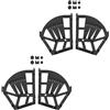 Generic 2x Cerniere per Cassetti per Scarpe, Cornici Ribaltabili, Raccordi per Sostituzione Hardware, Cerniere per Mobili per Soggiorno, Nero 3 strati di spessore