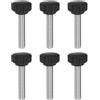 QUARKZMAN 6pz Pomelli M10 x 50mm Filettatura Maschio Metrica Pomello Nero