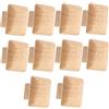 GETAJGHSD Maniglie Legno per Mobili Quadrate in Legno di Faggio, Set 10 Pezzi, Manopole Resistenti e Protettive per Armadi e Porte in Casa, Stile Naturale Semplice