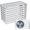 Dnowegas Copri condizionatore da esterno Bianco Louver Sup 5P:120×70×150 - Dnowegas Copertura per Condizionatore Bidoni Spazzatura e Pompe Piscina - Resistente al Sole e alla Pioggia