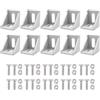 SENRISE 10 connettori ad angolo retto a forma di L, staffa angolare con profilo di estrusione in alluminio con viti per profilo in alluminio con scanalatura T/L serie 4545