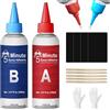 WAN2TLK Colla Epossidica Bicomponente, 250 ml 5 Minuti Colla Epossidica, Presa Rapida, Trasparente, Colla Bicomponente per Riparare Ceramica, Porcellana, Vetro, Legno, Plastica, ecc