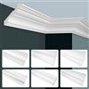 HEXIM GRAND DECOR stucco modanature soffitto moderno, PU schiuma rigida bianca - 2m modanature soffitto modanature decorative lisce soffitto profilo stucco (20 metri P827)