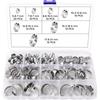 Lyeteung 85 Pezzi 7 Misure 5.8-21 mm Set di Fascette Stringitubo a Orecchio Singolo, Stringitubo Acciaio Inox Morsetti, Fascette per Tubi Flessibili a Orecchio Singolo, per Fissare Tubi