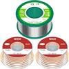 TUOLNK Stagno per saldatura 0,8 mm 50 g Sn99,3 Cu0,7 con nucleo in colofonia e 2 stoppini dissaldanti da 2,0 mm 1,5 m No-Clean per saldatura elettronica riparazione dissaldatura