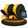 NTG-SOLUTIONS Guarnizione per finestre in alluminio guarnizione di tenuta spessa autoadesiva 20 mm x 20 mm x 6 m (L) guarnizione gomma finestra isolante acustico coperchio raccogligocce 2 pz 3mt.