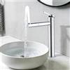 HOMELODY Rubinetto per lavabo, cromato alto, doppio beccuccio girevole a 360°, altezza del beccuccio 215 mm, rubinetto in acciaio inox, rubinetto per bagno, miscelatore monocomando per lavabo