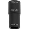 QWORK® Dadi per Ruota a Doppia Testa 17,5 mm x 22,5 mm, 1/2, CR-MO - Chiusura Esagonale per Avvitatore a Percussione, compatibile con Ford, Range Rover, Jeep