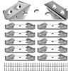 DGSLWH 10 pezzi Staffa Angolare in Acciaio Inox, Staffe Angolari Triangolare, Acciaio Inox a Forma di L Staffa, Staffe Angolari,Adatto per il fissaggio e la riparazione di mobili, scaffali, finestre e armadi