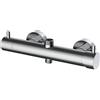 Kibath Rubinetto monocomando per colonna doccia TOR/VER, forma rotonda, realizzato in ottone e finitura cromata lucida, con deviatore integrato e maniglia di facile utilizzo