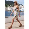 Desigual, vestito crochet bianco, Cotone, Bianco, L