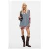Desigual, abito camicia combinato, Donna, Poliestere, Nero, XL