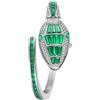 JewelryWe Orologio Elastico Serpente da Donna: Orologio Analogico con Zircone Vintage Memoriale Idee Regalo per lei