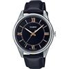 Casio orologio da uomo mtp-v005l-1b5udf analogico cinturino in pelle nero, Nero/puro piacere, Cinturino