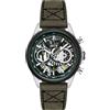 AVI-8 Orologio cronografo Hawker Harrier Matador 44mm da uomo con cinturino in pelle AV-4125, Verde Vipera