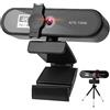 DIKAMAN Webcam, Webcam 4K 2K 1080P Full HD Web Camera con microfono USB Cam for PC Computer Video Mini fotocamera(4K)