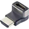 Speaka Professional SP-11302012 - Adattatore HDMI [1 connettore HDMI - 1 presa HDMI] nero, argento UHD 8K @ 60 Hz, UHD 4K