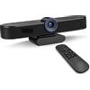 DIKAMAN Webcam, Webcam for conferenze ultra grandangolare 4K 8 MP Zoom digitale 5x con inquadratura automatica for PC USB Live Streaming(A)